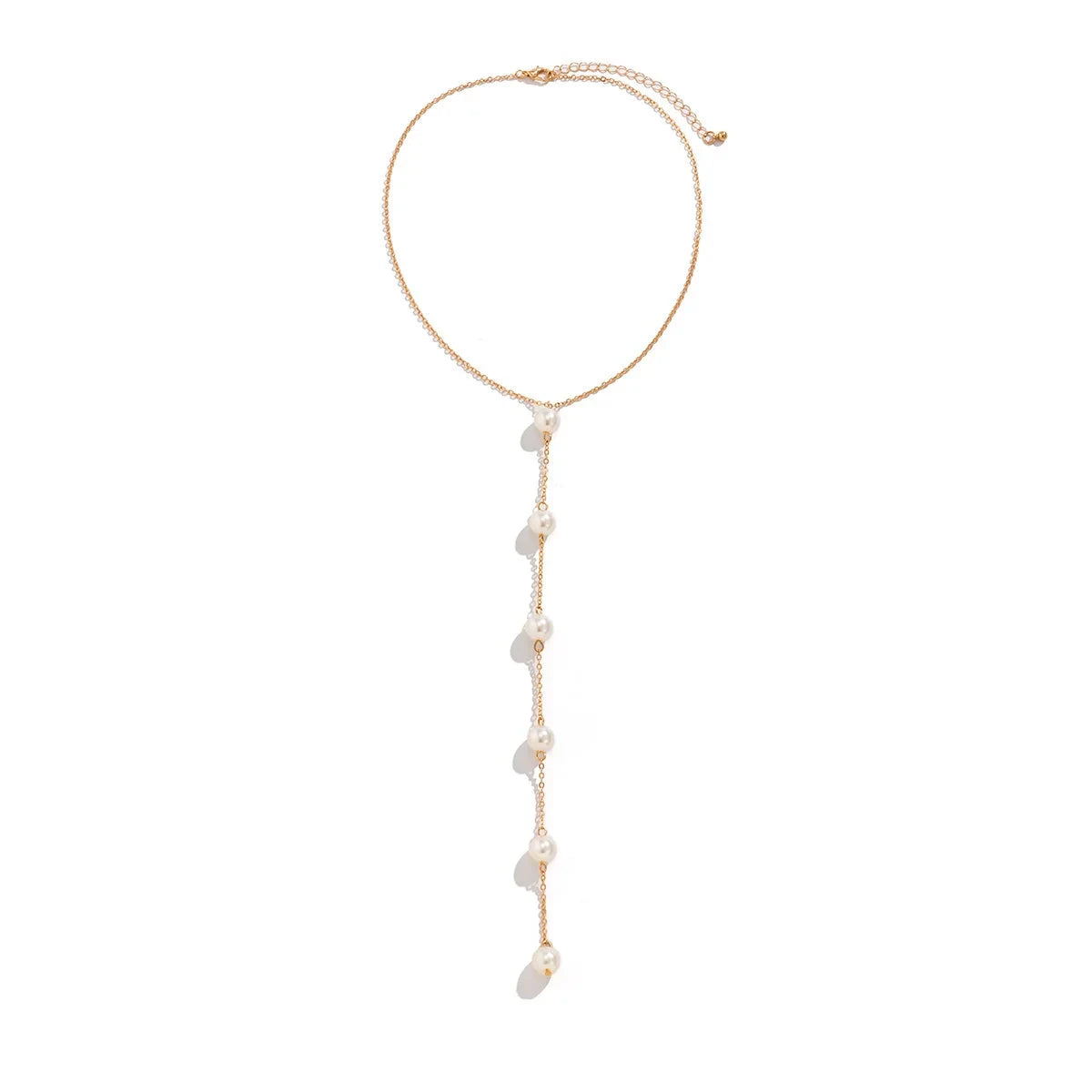 IngeSight.Z Simple Long Imitation Pearls Back Necklace For Women Sexy Tassel Harness Bikini Chest Chain Body Jewelry Mujer The jack market .AU The jack market .AU Jewellery & Chains $ 48 200001034:203027829#JS05178