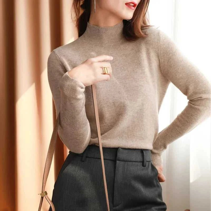 Autumn Winter chic Bottom Sweaters Women Fashion Turtleneck Pullover Slim Long Sleeve Knitted Jumpers Soft Warm Pull Femme Top The jack market .AU The jack market .AU $ 60 14:173#blue;5:200003528