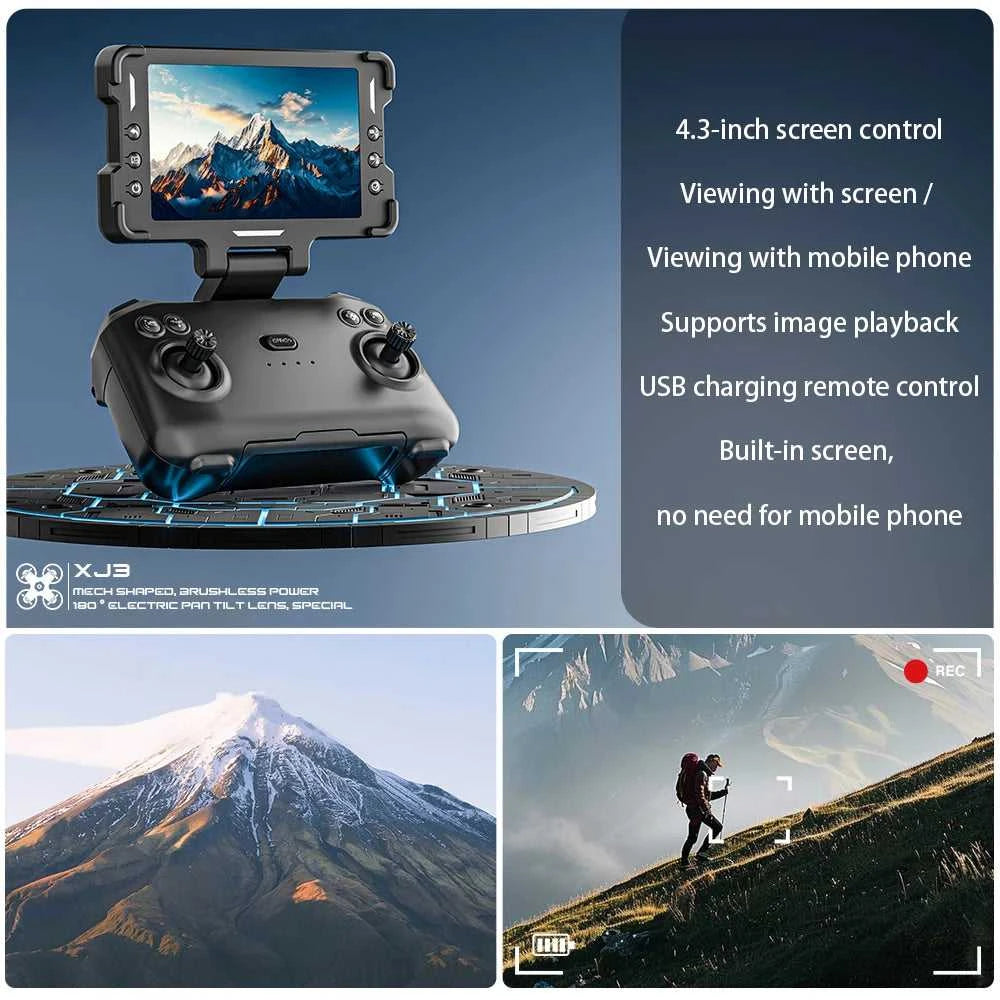 HD drone with dual cameras, headless mode design, 360° stunt flip, user friendly for outdoor travel. The jack market .AU The jack market .AU Drones $ 125 14:193#XJ3-A-4.3-GY-1B