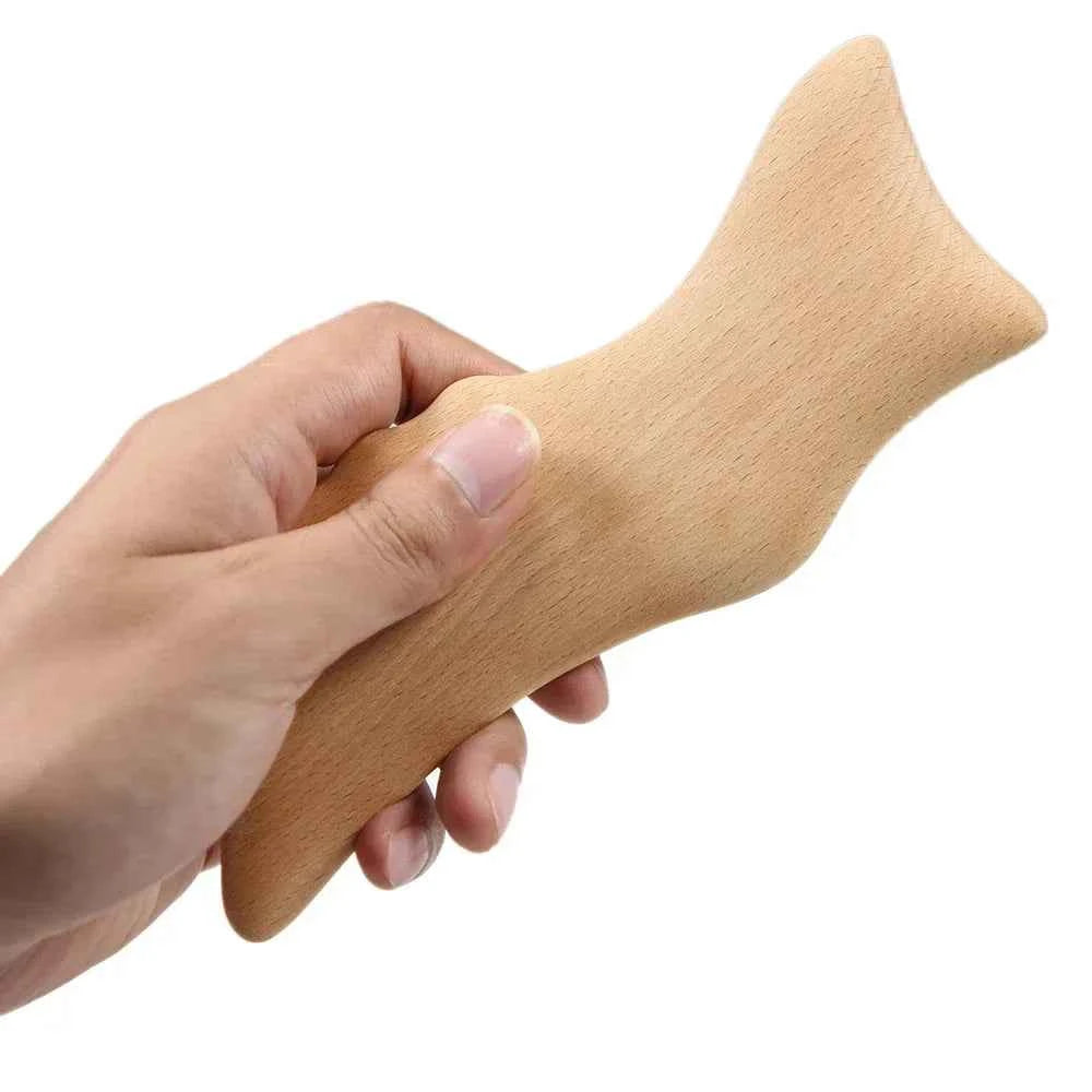 Wooden Whale Gua Sha Massage Tool - Beech Wood for Enhanced Body Circulation & Relaxation