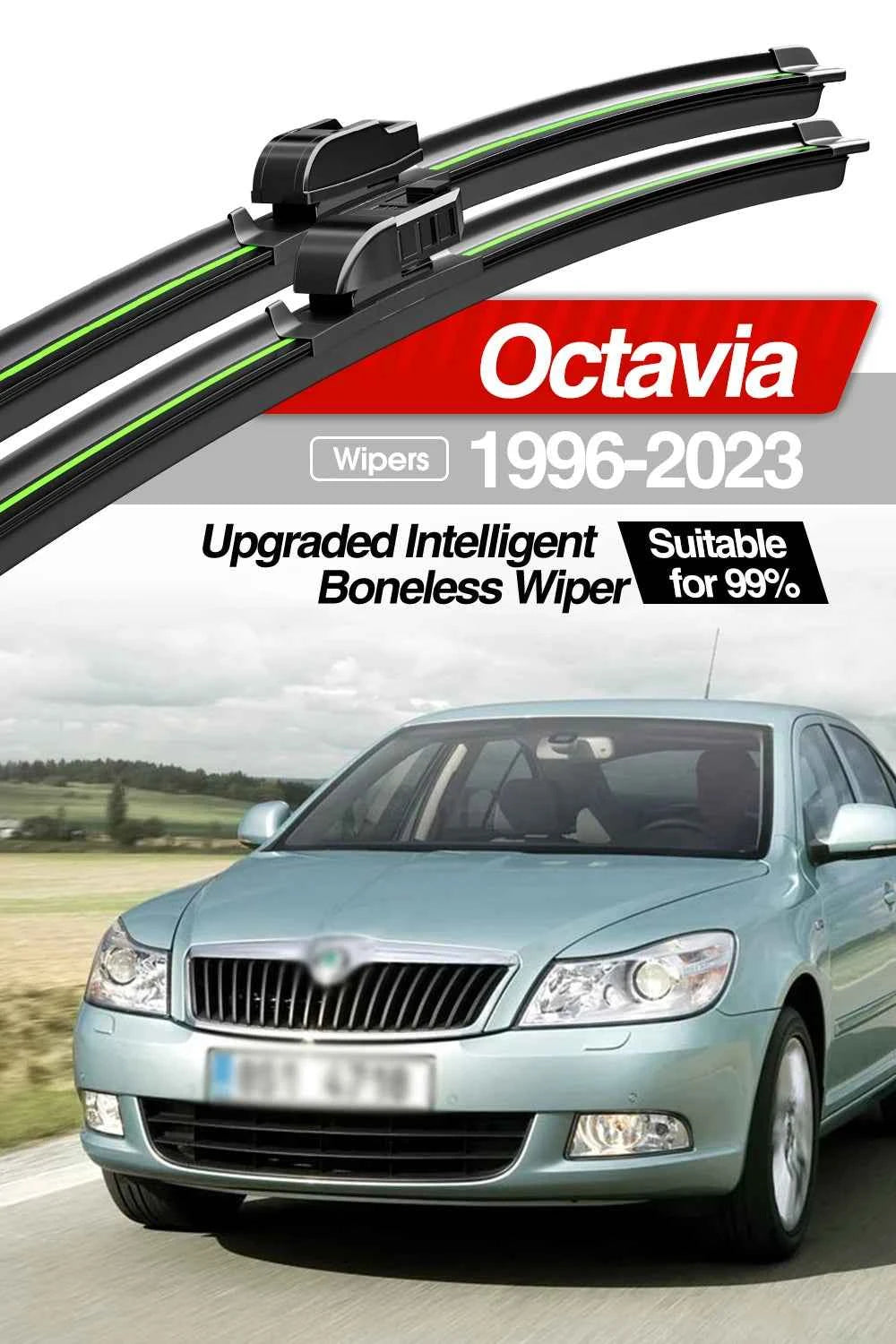 For Skoda Octavia MK1 MK2 MK3 MK4 1996-2023 Front Windshield Wiper Blades 2pcs Windscreen Window Accessories 2004 2013 2017 2019