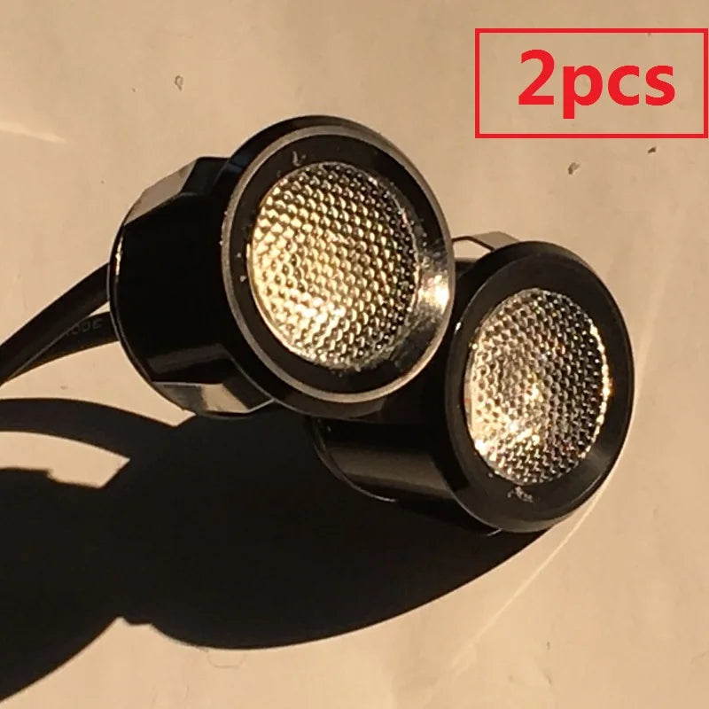 Mini size DIY Aluminum Alloy Parking Radar design led Eagle eye light for Car Side Mirror Puddle lamp Under Rearview glass light