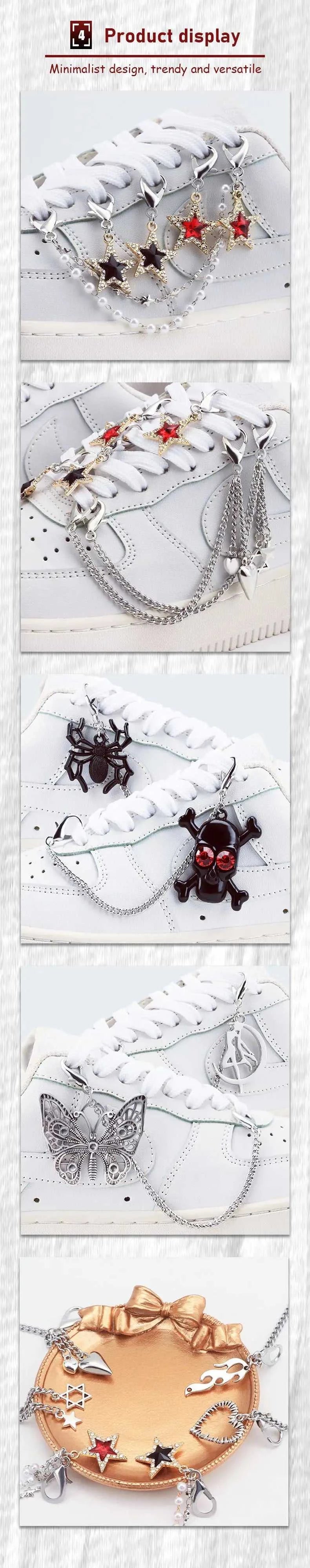 1PCS Luxurious Diamond DIY Heart Star Pearl Shoe Chain Punk Original Detachable Studded Pentagram Shoe Accessories Jewelry Penda The jack market .AU The jack market .AU Step Up Your Style: Trendy Shoes for Every Occasion! $ 48 14:1063#18;200007763:201336100