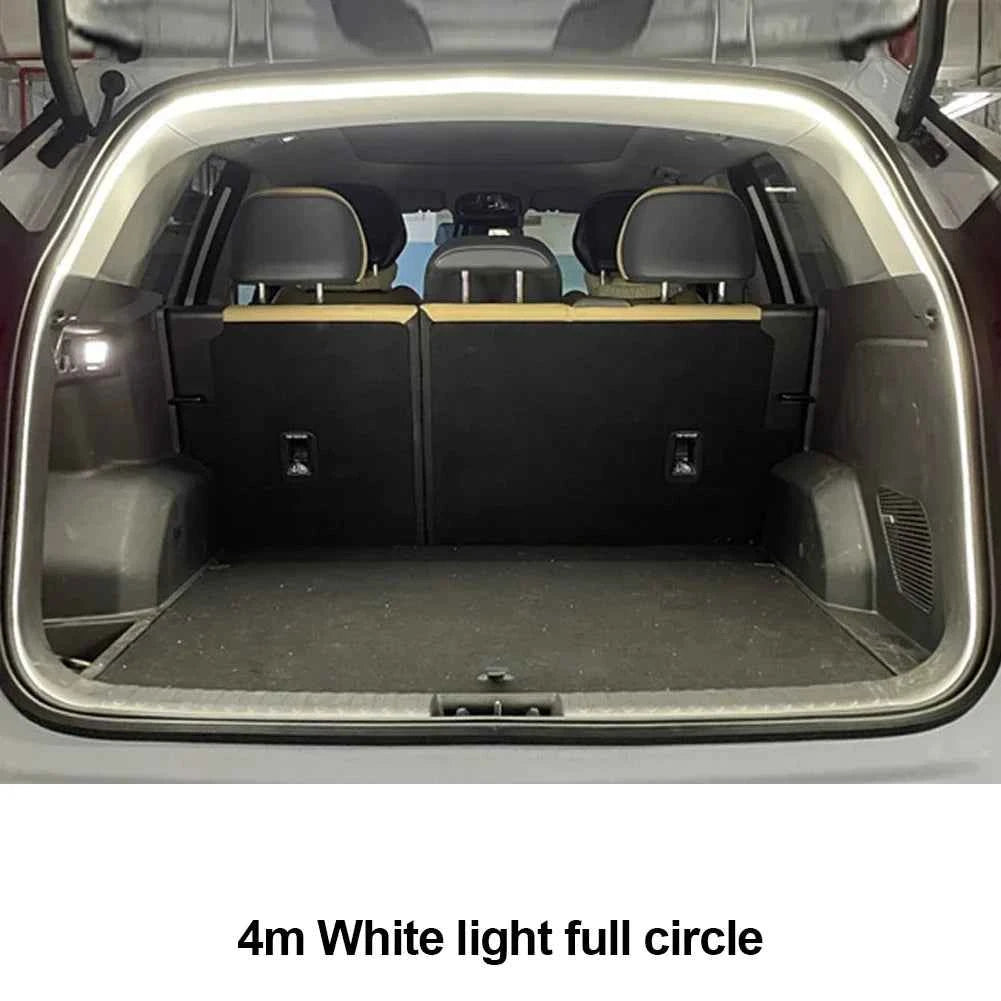 12V Car High Brightness Trunk Lighting Ambient Light Interior Decoration LED Wiring Free Automatic Sensing Tailgate Light Strip