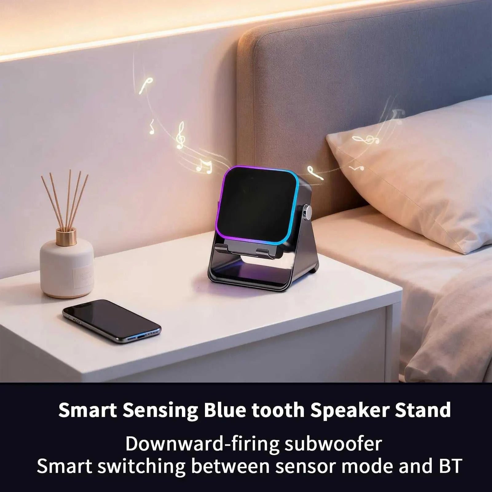 2026 Induction Speaker With Light Foldable Station Phone Speaker Stand 10W For Home Office Travel Christmas Birthday Men Women The jack market .AU The jack market .AU Accessories Electronics $ 73 14:193#Black