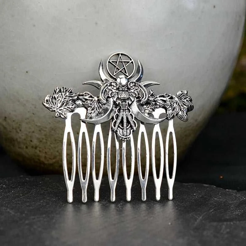Witch Crescent Moon Pentagram Triple moon Hair Comb Pagan Hair Stick Fairy Hairclip Hair Jewelry for women The jack market .AU The jack market .AU Jewellery & Chains $ 54 200001033:361187#type1silver
