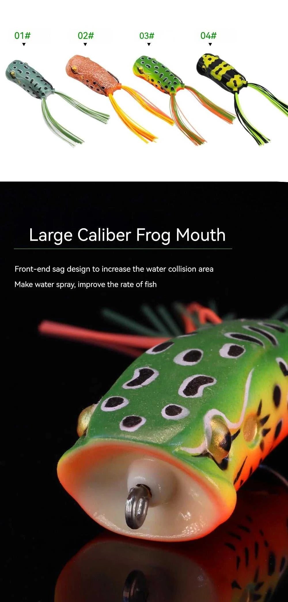 Big Mouth Topwater Frog Lures Durable Lifelike Silicone Bass Bait Floating Realistic for Pike Snakehead Salmon Trout Catfish The jack market .AU The jack market .AU Fishing Gear $ 21 14:200002984#D