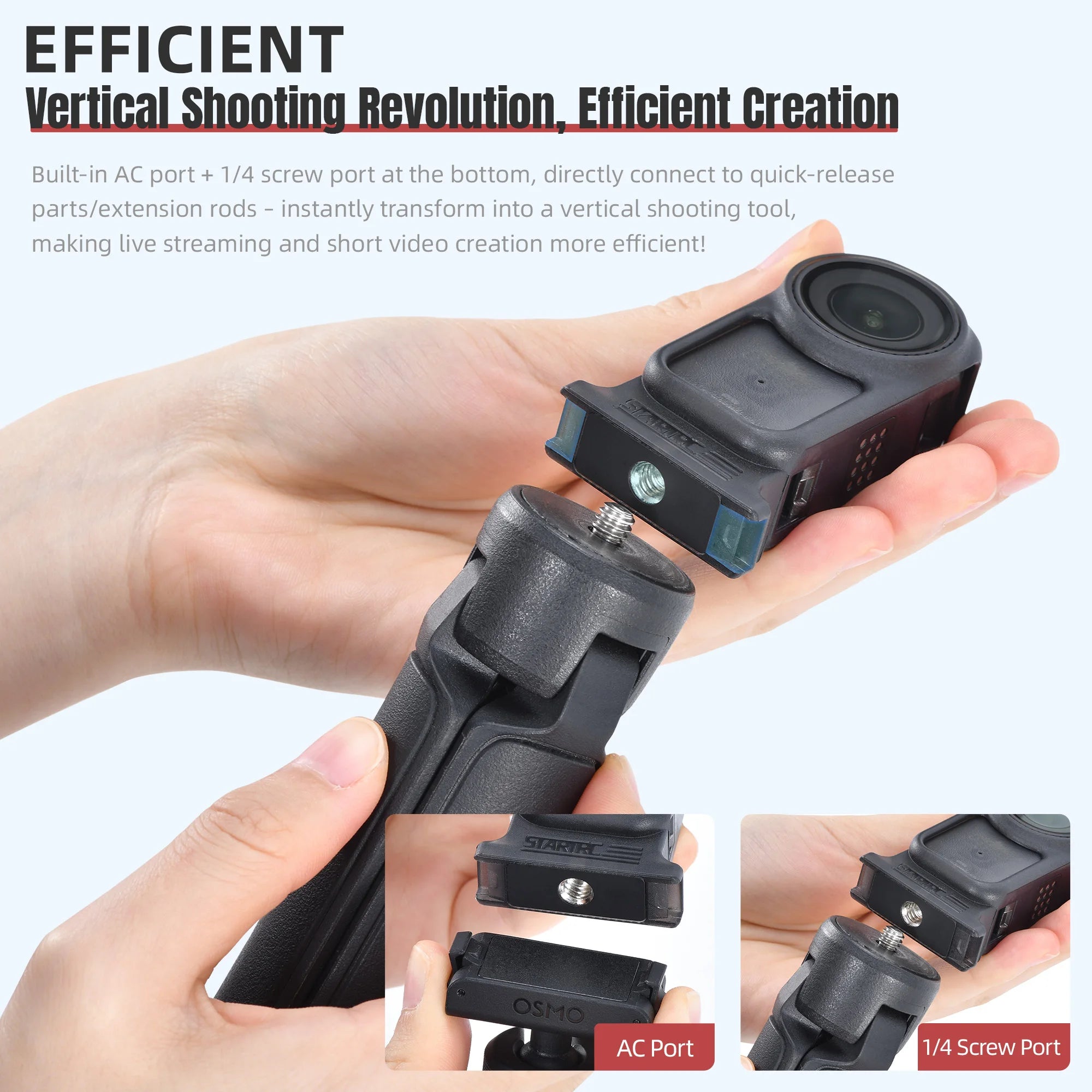 STARTRC Vertical Protective Case For DJI Osmo Nano Camera Shooting Protective Frame Gimbal Lens Full Protection Mount Bracket