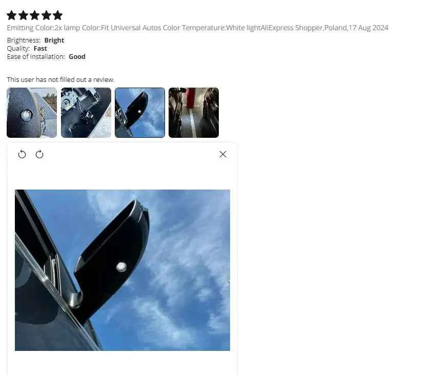 Mini size DIY Aluminum Alloy Parking Radar design led Eagle eye light for Car Side Mirror Puddle lamp Under Rearview glass light