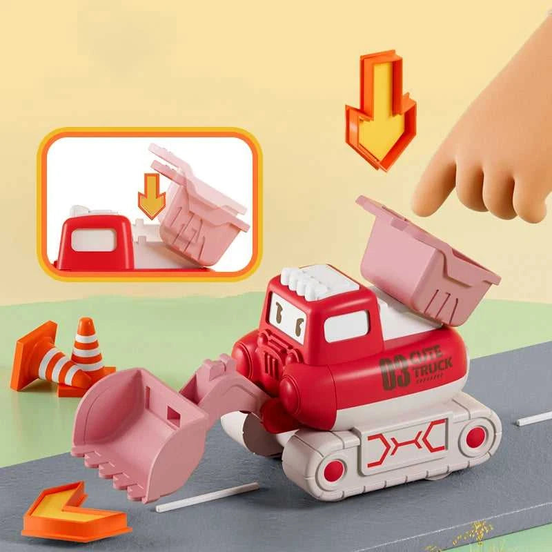 Baby Cartoon Toy Car Mini Press Go Vehicles Inertia Pull Back Cars Montessori Early Education Crawling Toys for Toddlers Boys The jack market .AU The jack market .AU Little Wonders $ 50 14:29#Pile driver