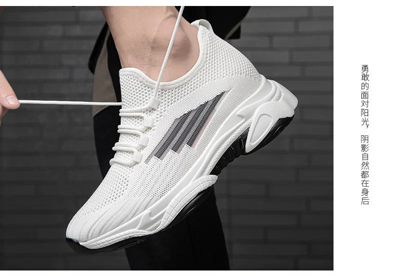 Men Elevator Shoes Fashion Outdoor Casual Sneakers Height Increase Shoes for Men Height Increase Insole 8CM Lift Platform Shoes
