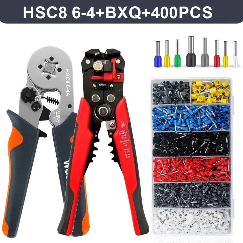 Wire Stripper Ferrule Crimping Tool HSC8 6-4/6-6 Electrical Crimper Plier For Wire End Crimp Tube Terminals Electrical Circuit