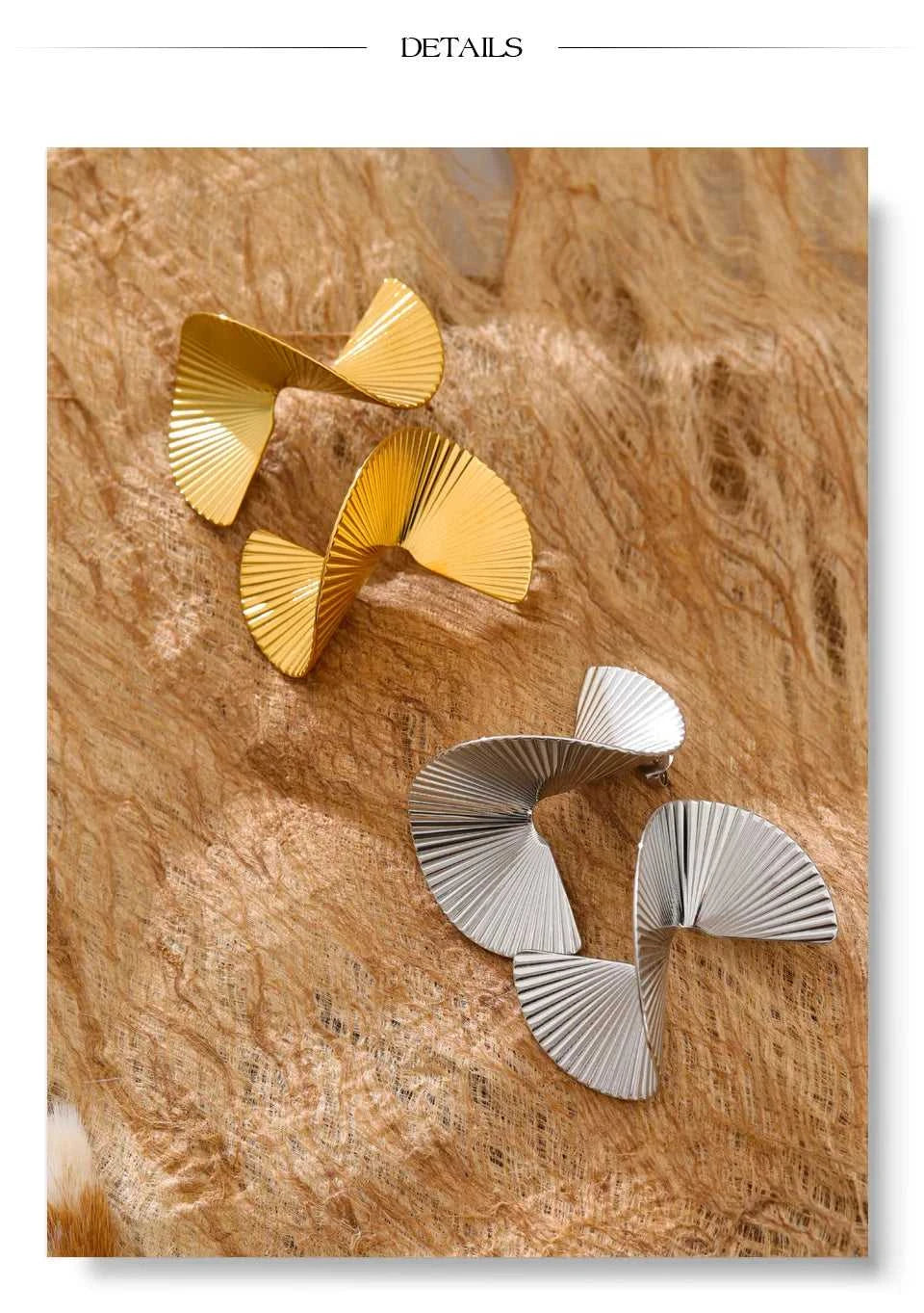 Yhpup Statement Stainless Steel Metal Twist Gold Color Geometric Stud Earrings Fashion Temperament Waterproof Jewelry Wholesale The jack market .AU The jack market .AU Jewellery & Chains $ 52 200001034:361181#YH3093A Steel