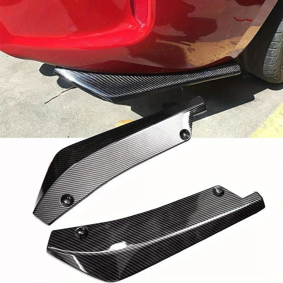 Car 1 pair of rear corner rear lip chassis anti-collision corner carbon fiber spoiler  exterior accessories universal