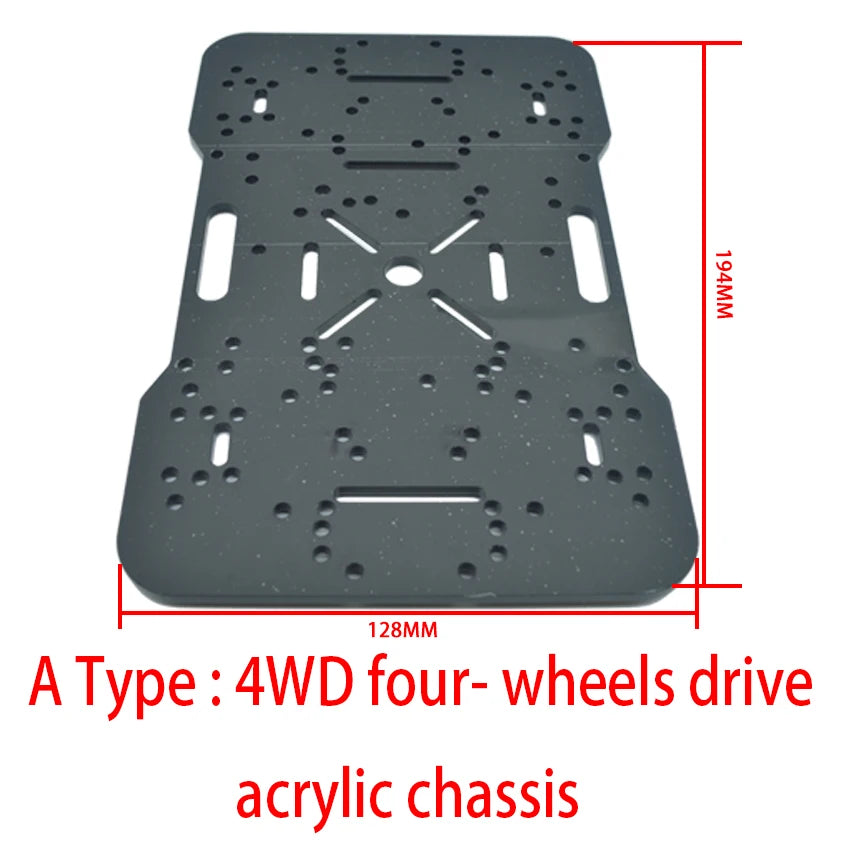 2/4WD Motor Chassis Acrylic Metal Aluminum Smart Car Chassis TT Motor Chassis DIY Chassis for Car Robot Motor Chassis