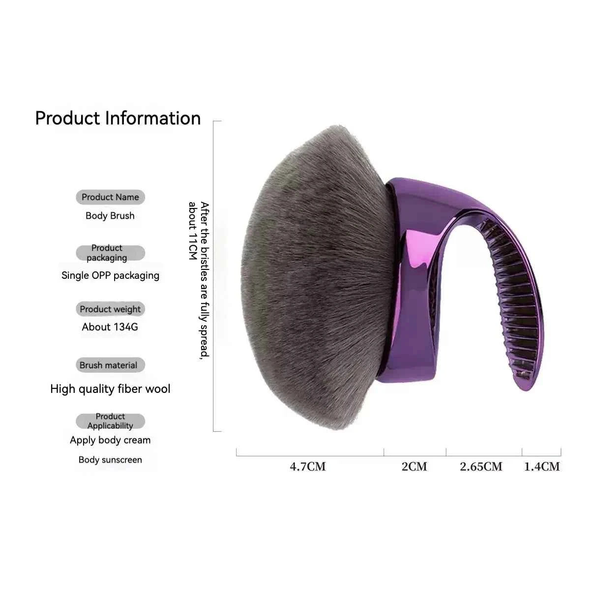 Oversized Mushroom Head Body Brush Soft Multi-use Foundation Powder Brush Multifunctional Neck Body Available Cosmetics Brush