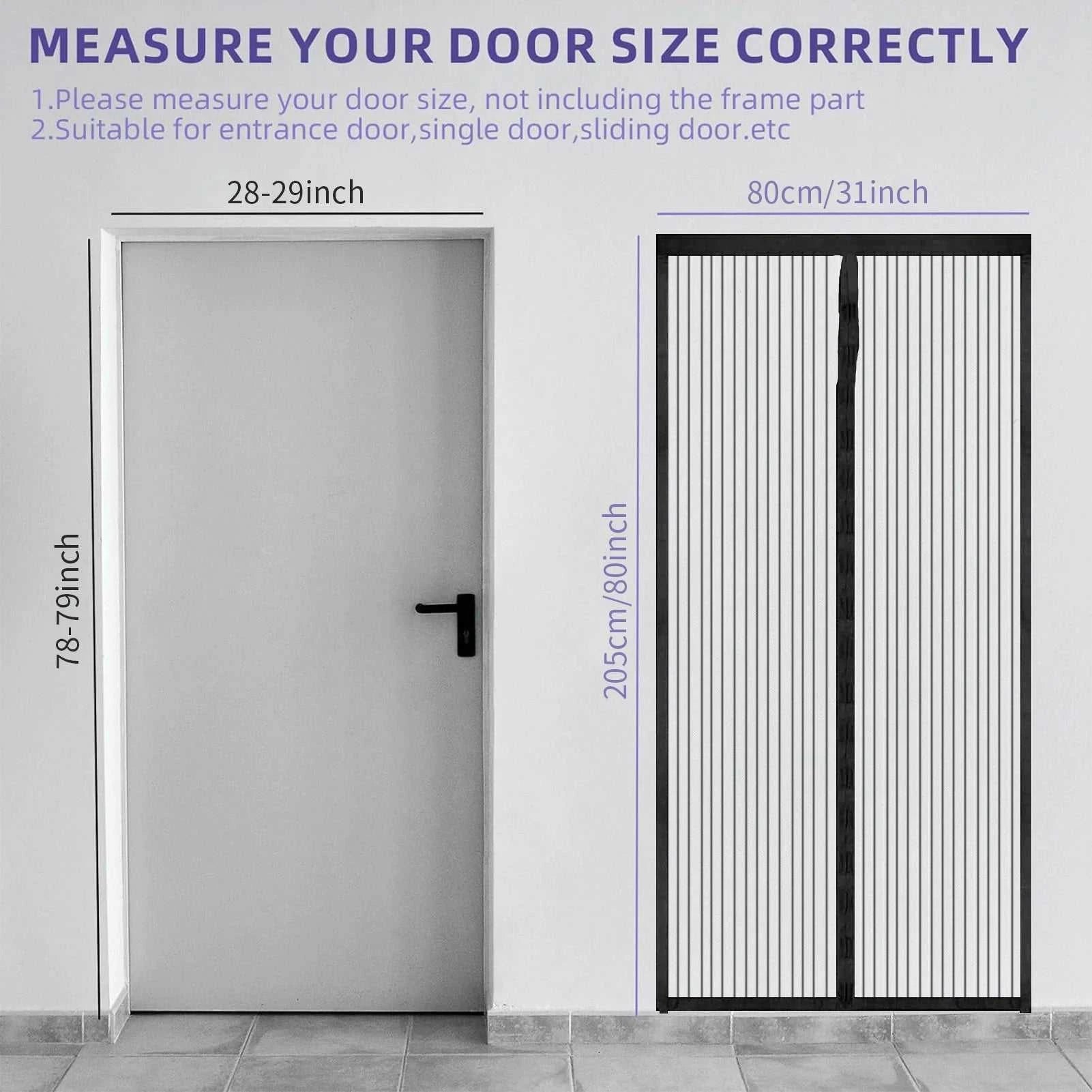 Magnetic Screen Door Hands Free Mesh Partition Heavy Duty Curtain Keeps Bugs Out Frame Hook & Loop Pet and Kid Friendly The jack market .AU The jack market .AU Home $ 53 14:173#90x210CM