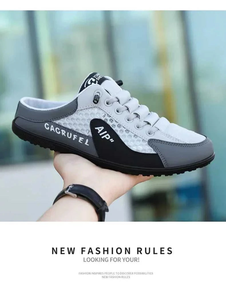 Men's Fashion Soft Bottom Half Slippers Summer New Casual Shoes Soft Bottom Support Shoes Sports Shoes Zapatos De Hombre The jack market .AU The jack market .AU Step Up Your Style: Trendy Shoes for Every Occasion! $ 67 14:29#White Khaki;200000124:200000338