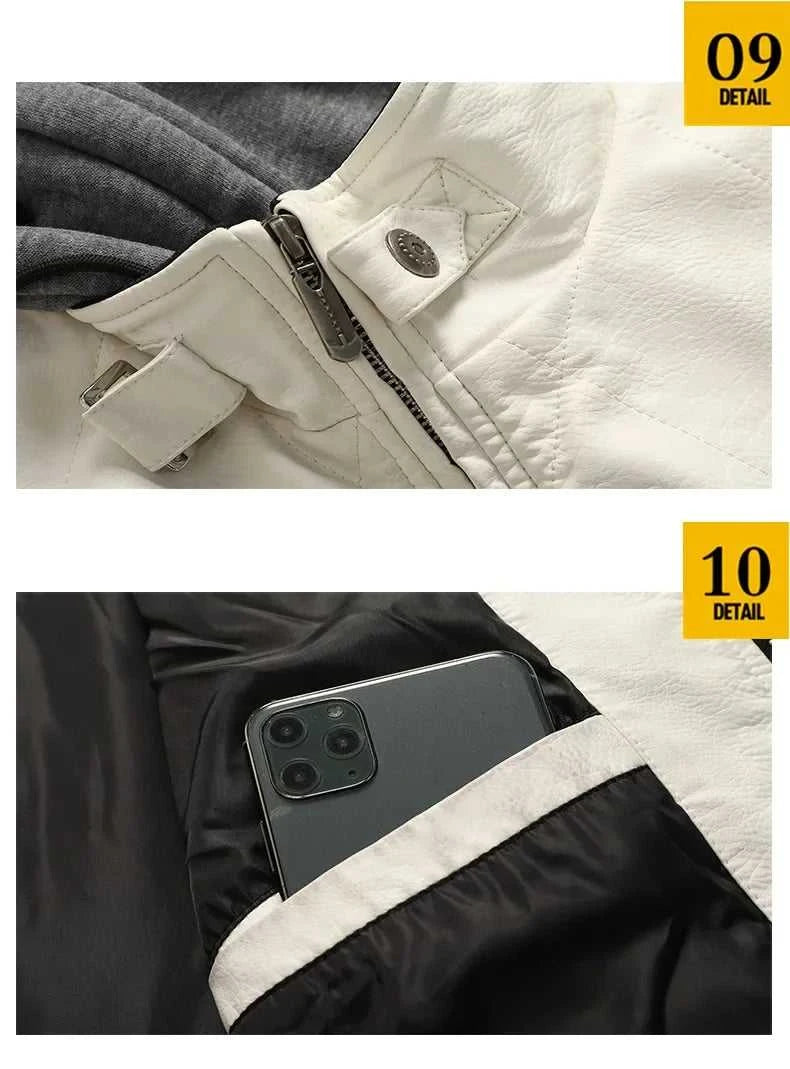 Spring Men's Leather Jacket High Quality Stand Collar Fashion Youth Embroidery Hooded PU Leather Coats EUR Size 3XL Men Clothing The jack market .AU The jack market .AU Men Fashion $ 78 14:771#White hooded;5:4183#EUR 3XL--CHN 4XL
