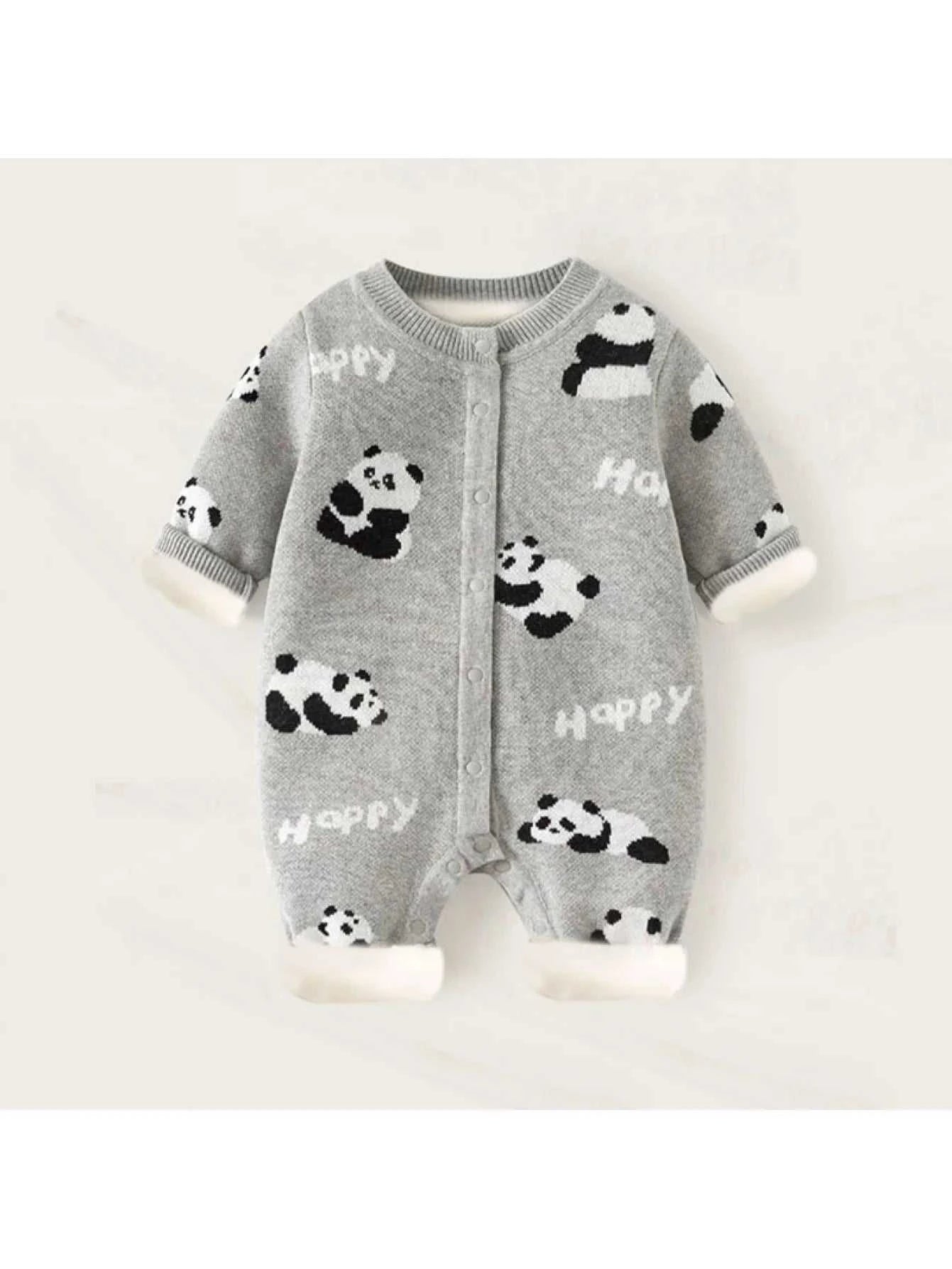 Baby Clothes, Knitted Jumpsuits, Autumn and Winter Crawling Clothes, Newborn Sweaters, Baby Thickened Sweaters The jack market .AU The jack market .AU Mum & Kids: Essential Products for Every Family $ 37 14:691#KF805-Gray;200000463:200000985#1-2Y