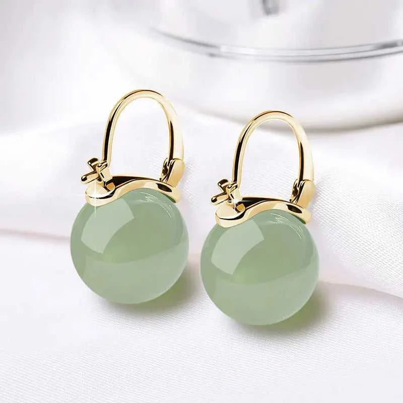 MHS.SUN Vintage Imitation Green Jade Bead Drop Earrings Gentle Elegant Ear Buckle Earring For Women Girl Party Jewelry Gift The jack market .AU The jack market .AU Jewellery & Chains $ 51 200001034:361180#002