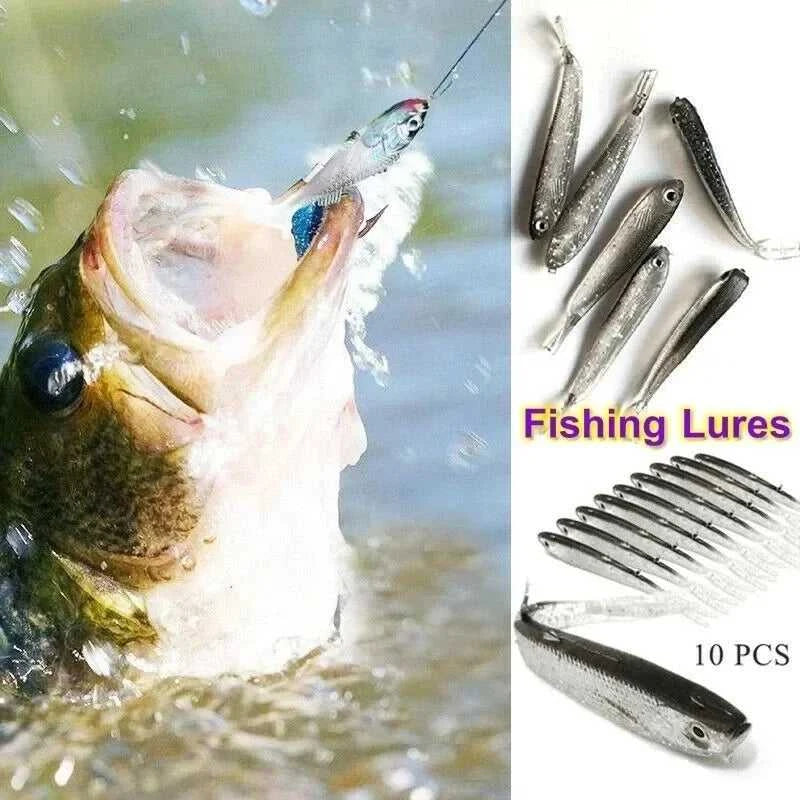 Soft Bait Fish Swimbait Fork Tail With Hook& Without Hooks Fishing Lure Artificial Silicone Bait Fishing Tackle Goods The jack market .AU The jack market .AU Fishing Gear $ 22 14:366#10pcs with hook
