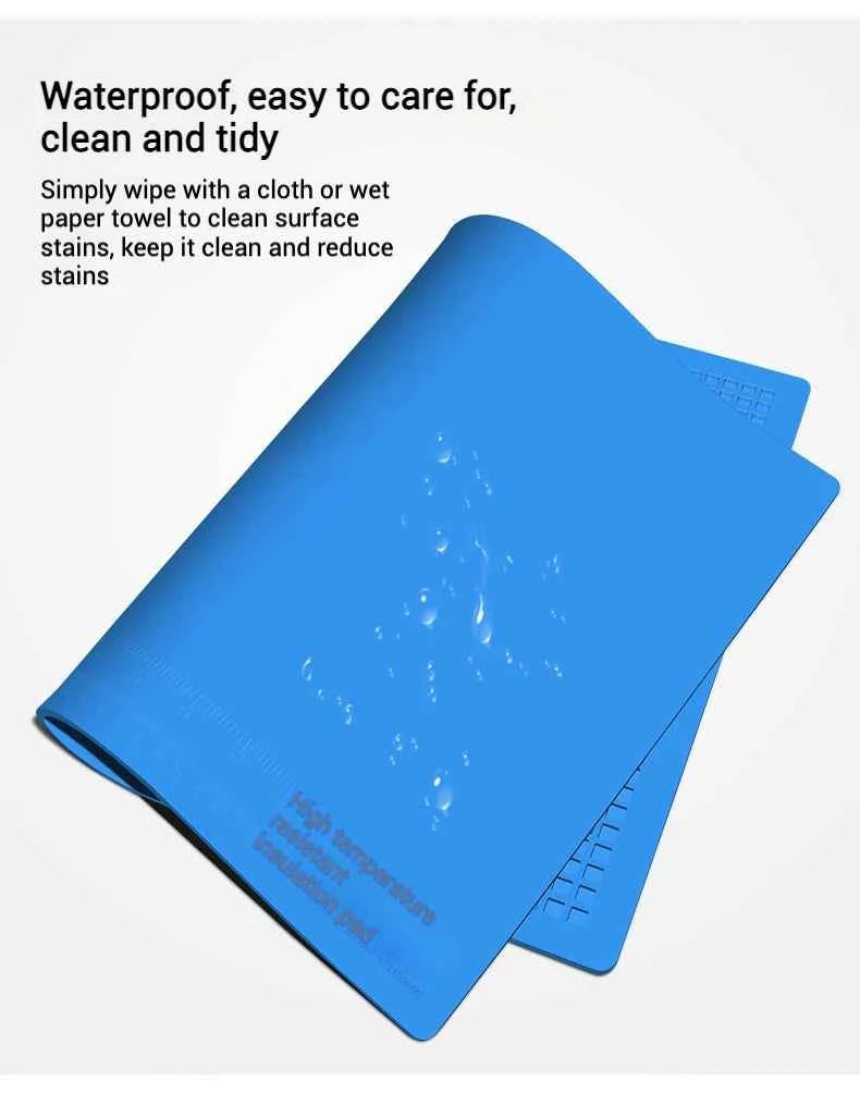 ESD Heat-Resistant Silicone Soldering Mat with Magnetic Grip
