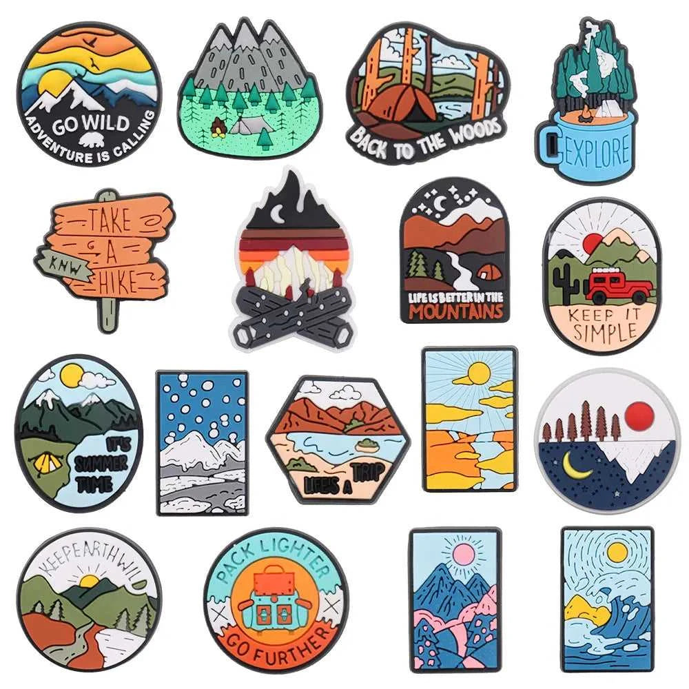 17PCS Life Is Better in The Mountain Go Wild Shoes Charms Accessories Adult Buckle Sandal Decorations DIY kids party gift The jack market .AU The jack market .AU Step Up Your Style: Trendy Shoes for Every Occasion! $ 49 14:6144#17pcs