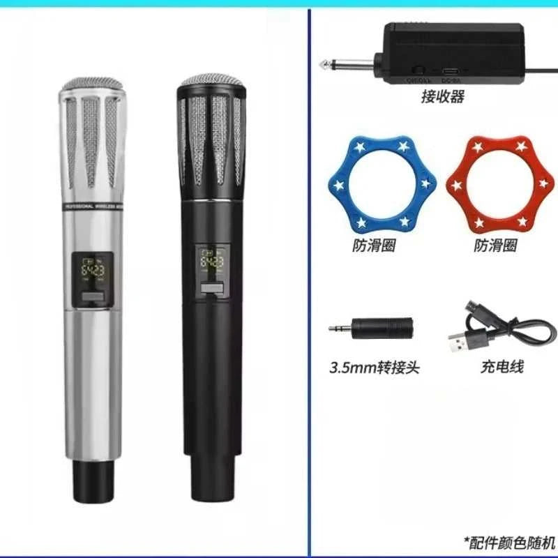 Wireless microphone professional Handheld Karaoke VHF Mic indoor outdoor for Audio Processing and Stage Speakers speech The jack market .AU The jack market .AU Accessories Electronics $ 108 14:350853#Black 1 to 2