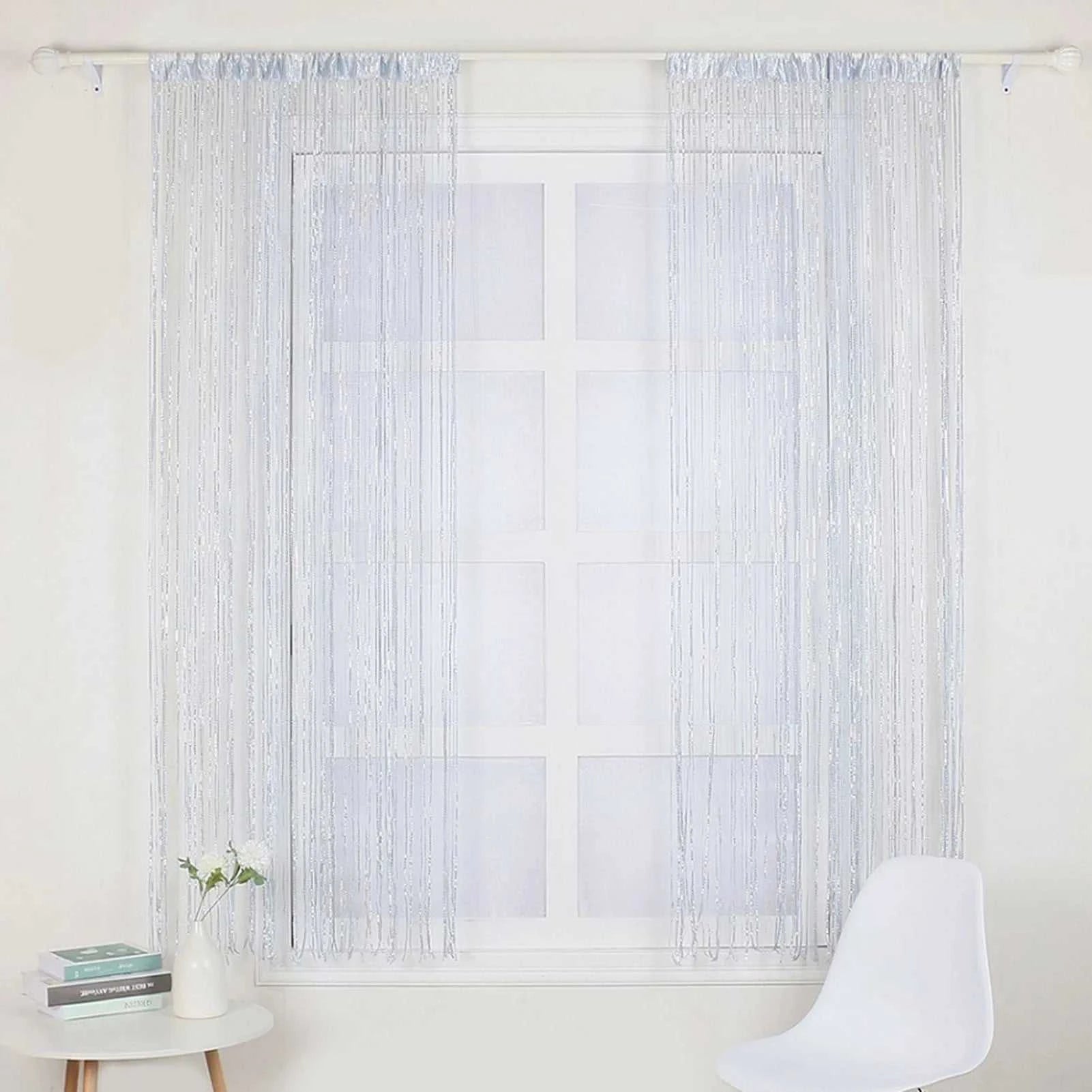 Door String Curtains Fringe Room Divider Curtains for Living Room Divider Decoration The jack market .AU The jack market .AU Home $ 55 14:202010806#White;200007763:201441035#CN