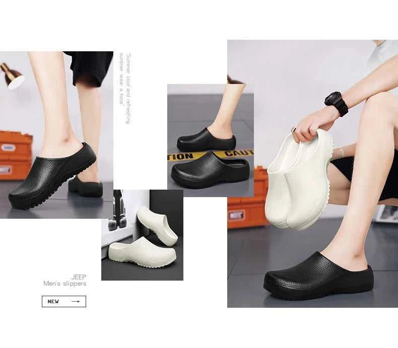 Men Slippers Couples Garden Clog Women Water Proof Chef Shoe Comfortable Sandal Slippers For Pet Workers Outdoor Fishing Shoes The jack market .AU The jack market .AU Step Up Your Style: Trendy Shoes for Every Occasion! $ 63 14:29;200000124:100010487#44-45