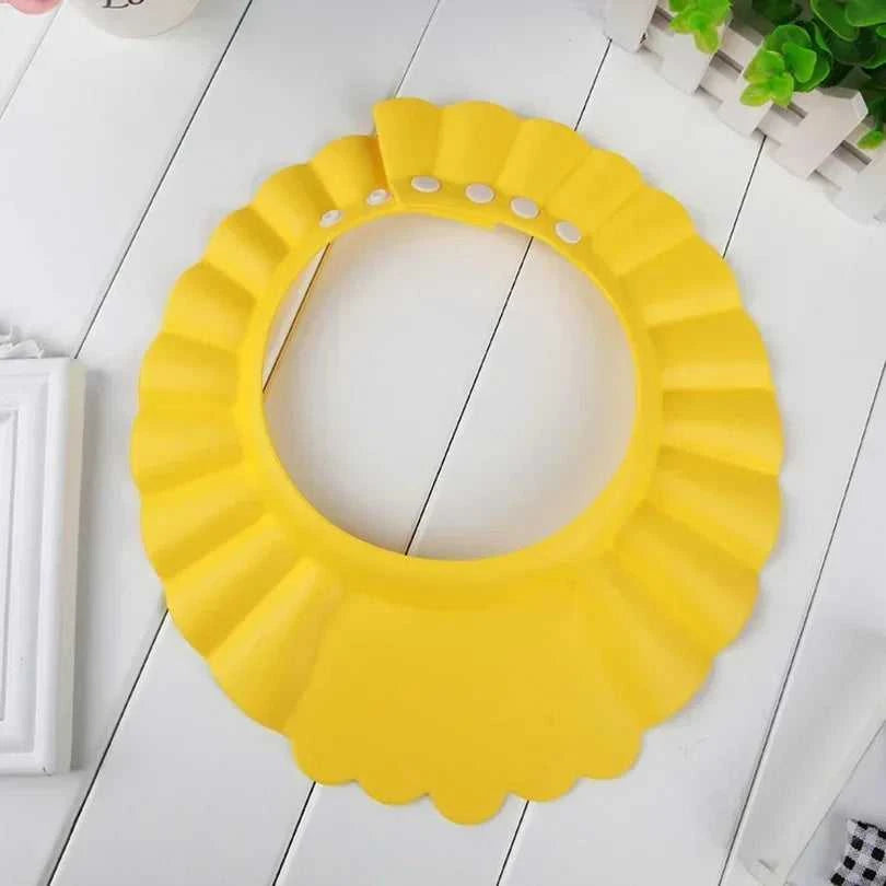 Adjustable Baby Bath Cap with Visor Hat - Waterproof Shower Protection Shampoo Splashguard Hair Wash Shield for Infants