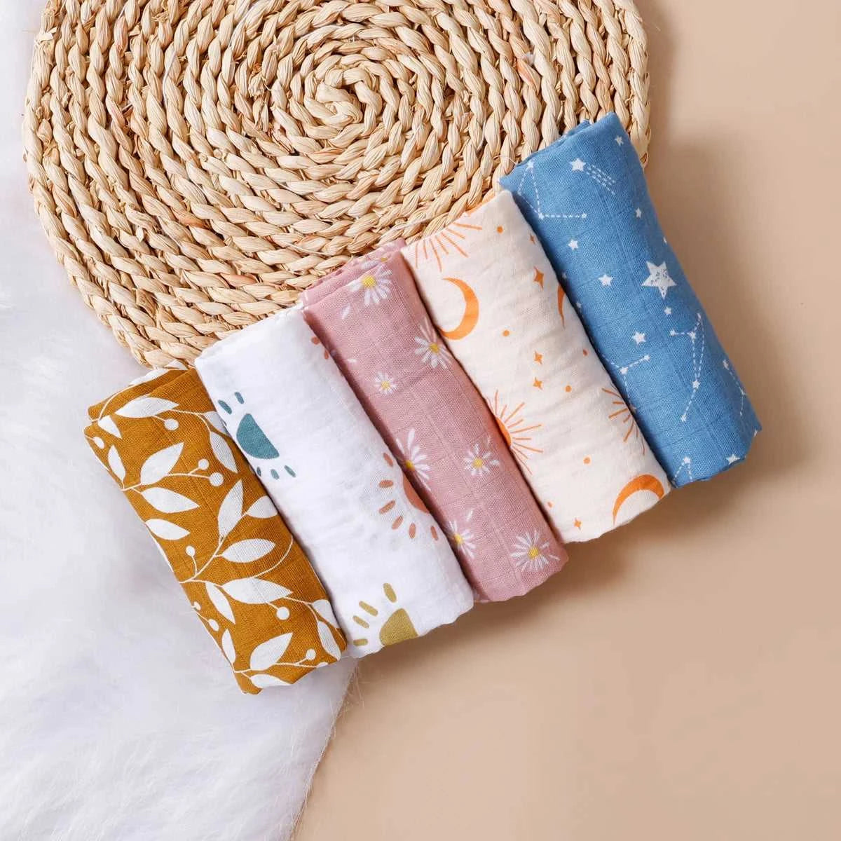 Kangobaby #My Soft Life# 5pcs Multifunctional Baby Muslin Bib Newborn Blanket Breathable Child Scarf 60x60cm The jack market .AU The jack market .AU Mum & Kids: Essential Products for Every Family $ 34 14:1052#CP04