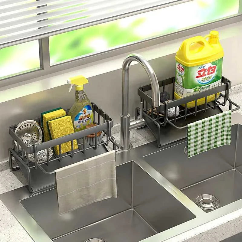 Kitchen Stainless Steel Sink Drain Rack Sponge Storage Faucet Holder Soap Drainer Towel Rack Shelf Organizer The jack market .AU The jack market .AU Home $ 62 14:200006151#A-gray;200007763:201336100