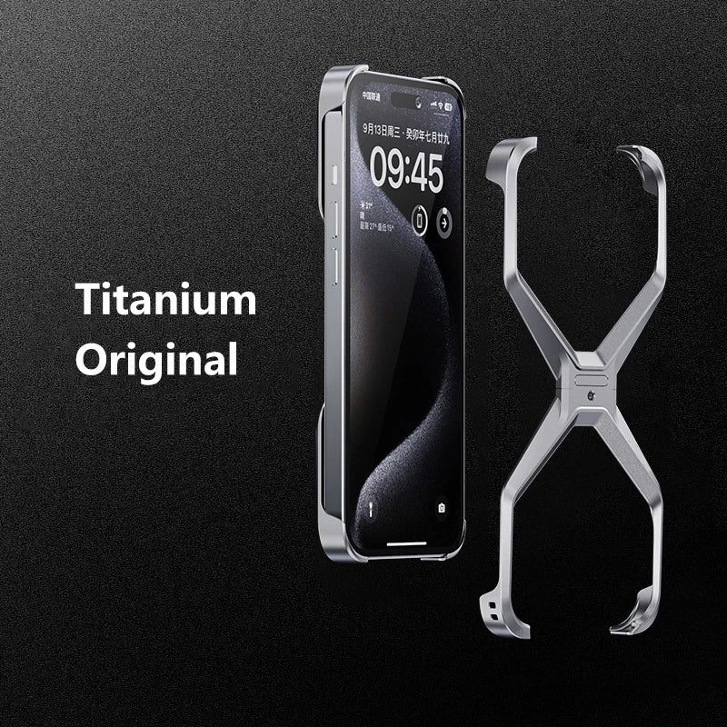 AluGuard Rimless Armor Case for iPhone 13-16 Pro Max – Shockproof, Removable Design & Advanced Heat Dissipation