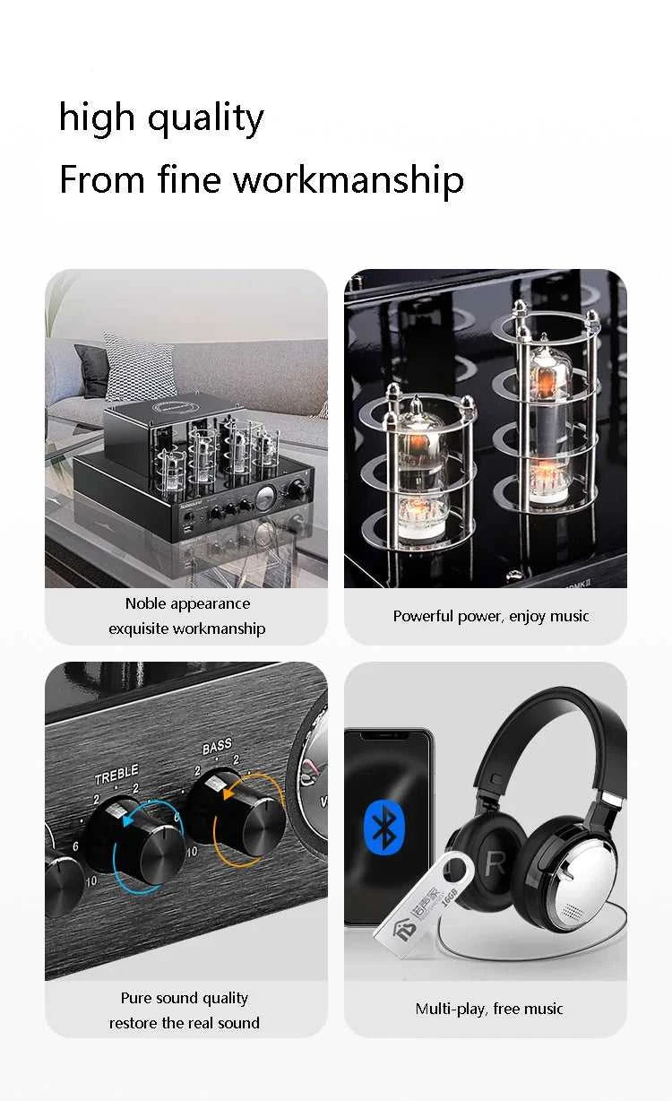 HIFI Tube Power Amplifier Wireless Bluetooth 2.1 Channel Audiophile Amplifier 6P1*2 6N1*2 Tube USB Lossless Playback VU Meter The jack market .AU The jack market .AU Accessories Electronics $ 364 14:350853#Upgraded version;35:2476