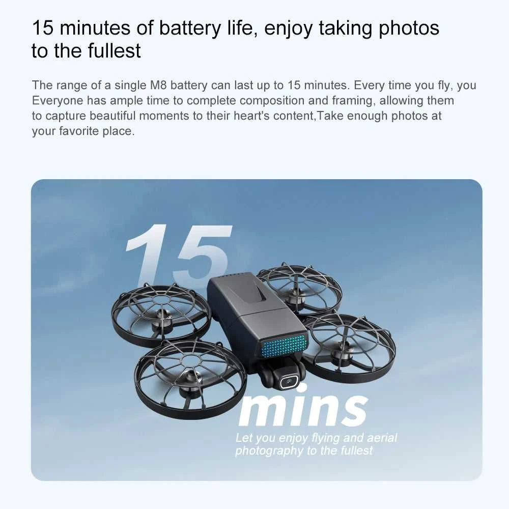 NEW Drone for Beginner with HD Camera 1080P One-Click Take Off/Landing Altitude Hold Headless Mode 360°Flip RC toy airplane The jack market .AU The jack market .AU Drones $ 128 14:193#M8 MAX 8K VR-1B