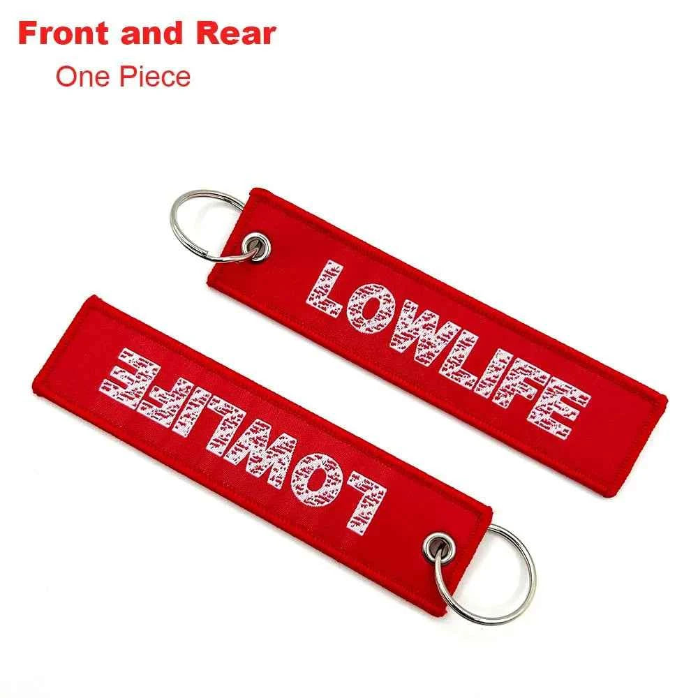 JDM Racing Keyring Embroidered Nylon Fabric Keychain Moto Keychain Car Key Tags for Nos Nightkids Keychain Motorcycle Initial D