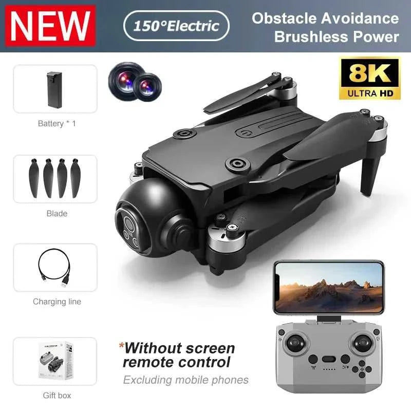 2026New GPS Drone 8K Aerial HD Dual Camera Intelligent Obstacle Avoidance Brushless Power 5G WIFI GPS Return Screen RC Drone The jack market .AU The jack market .AU Drones $ 172 14:193#D18-8K HD-Black;200000828:201589807#Bundle1