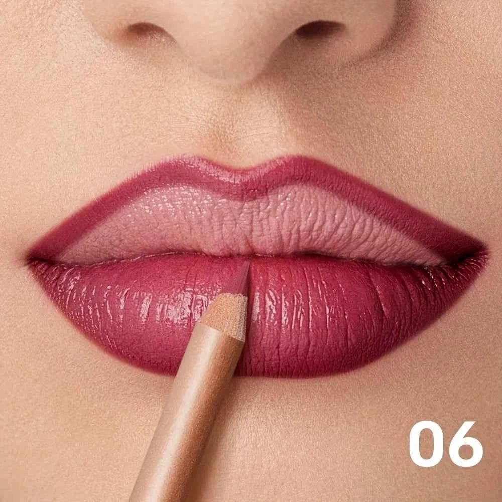 Waterproof Matte Lip Liner, Long Lasting High Pigment Lip Pencil, Smooth Precise Lip Contour for Women
