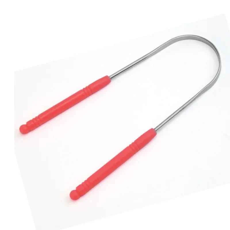 FreshBreeze Stainless Steel Tongue Scraper - Coated U-Shaped Design for Ultimate Oral Hygiene & Fresh Breath