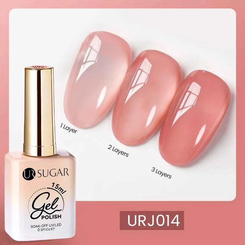UR SUGAR 15ml  Autumn Winter Red Cat Magnetic Gel Nail Polish White Dopamine Nail Sparkling Glitter Soak Off UV LED for Manicure