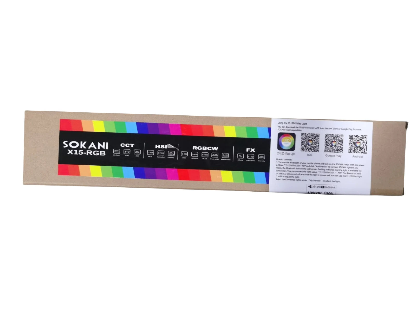 Sokani X25 X8 X15 Handheld RGB Colorful Stick Light LED Light Wand CRI 95+ 2800K-10000K 3000mAh APP Control For YouTube Tiktok