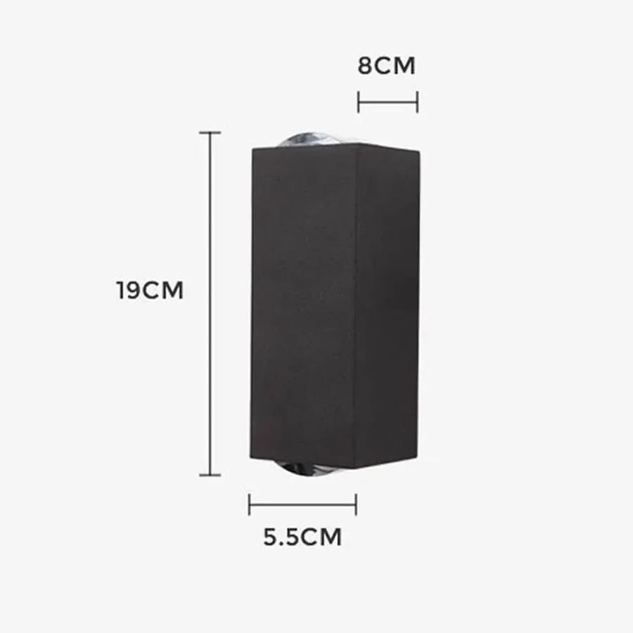 1Pack 20W Waterproof Up and Down LED Wall Lamp Waterproof Exterior Wall Spotlight Outdoor Villa Entrance Garden Porch Light