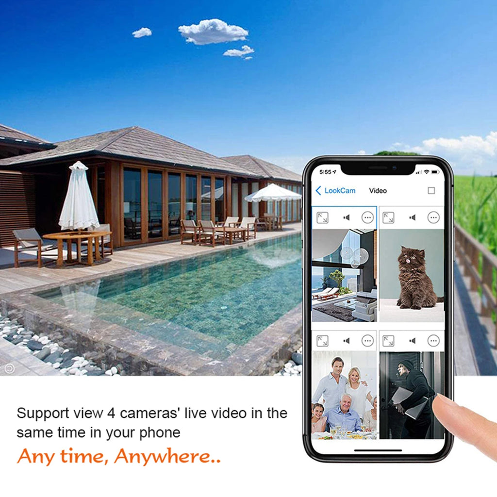 4K Mini DIY Network Camera WIFI HD Smartphone APP Control Wireless Surveillance Camera Built-in Microphone Security Video 2.0MP