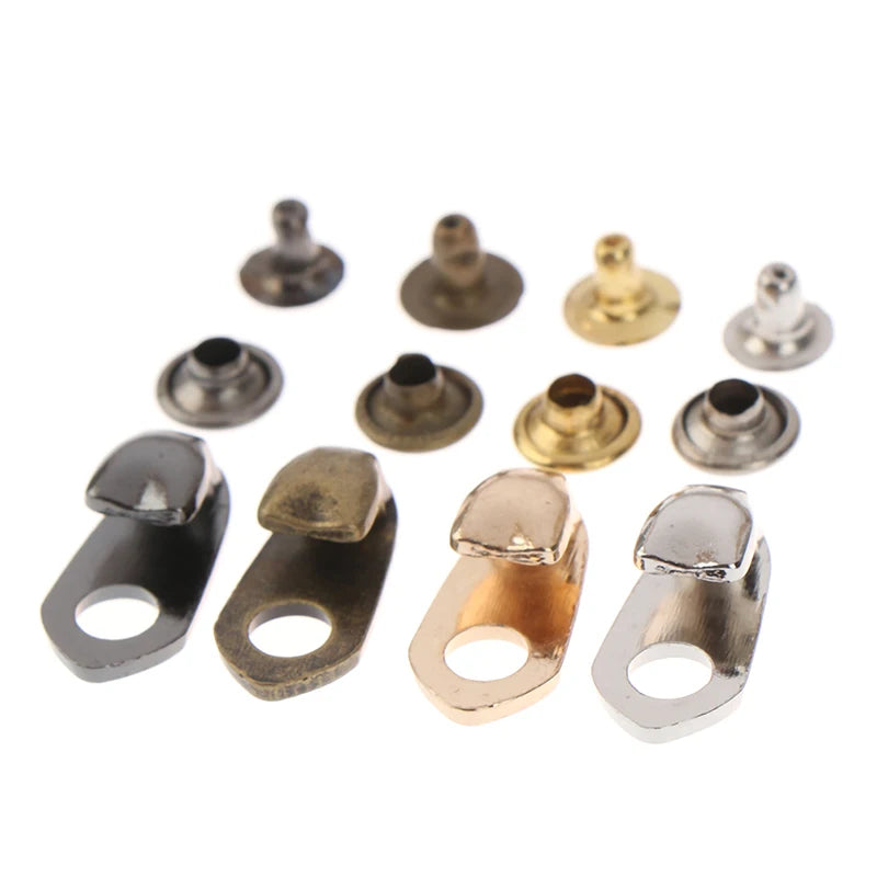 10Set Outdoor Speed Shoe Lace Hooks Lace Fittings Buckles With Rivets For Climb Hiking Shoes Work Mountaineering Boots