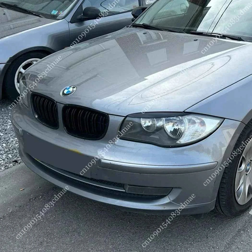 2pcs Car Headlight Eye Lid Covers Black Trim ABS Carbon Fiber Eye-catching For BMW 1 Series E87 E88 E81 E82 Eyelids Brows