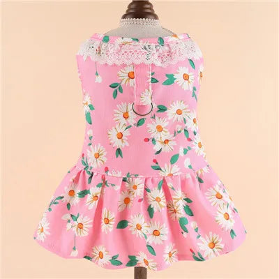Dog Clothes Corduroy Girl Dress Puppy Summer Clothes Sleeveless Skirt For Small Dogs Chihuahua Puppy Clothing Harness Dresses XS