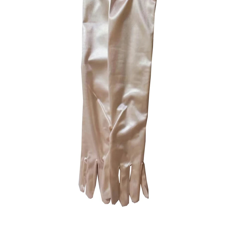 Bridal Elegance Elbow-Length Satin Gloves - Multi-Color, Stylish & Affordable Wedding Accessories