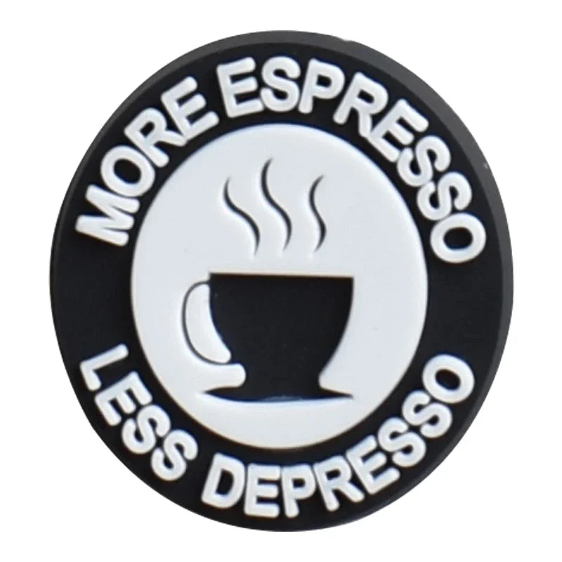 Coffee Shoe Charms for Crocs Accessories Men Clogs Pins Women Badges Boy Girls Jeans Kids Decorations Buckle Shoes Accessories